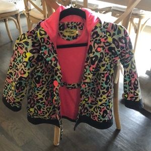 Little girls Western Chief leopard raincoat